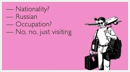 When the customs officer asks about your occupation, but you take it a bit too literally. 😬✈️
