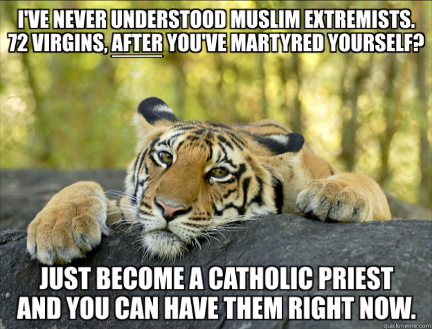 This tiger is pondering some very controversial career paths. This is some next-level dark humor. 😬