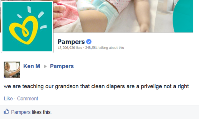 Building character one dirty diaper at a time. Pampers approves this message. 😂