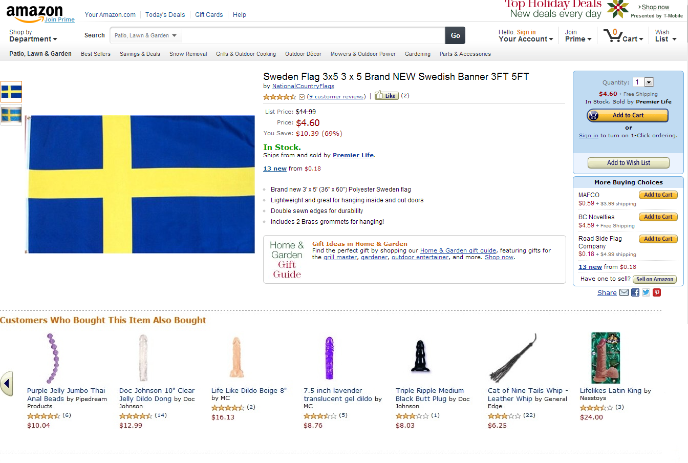 Just trying to show some Swedish patriotism, but Amazon's recommendation algorithm has other plans... 🤔