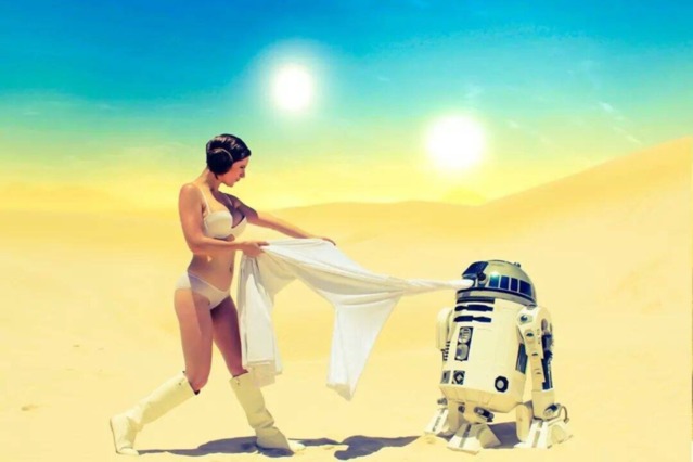 R2, I said project the Death Star plans, not my beach towel! These are not the droids you're looking for... to get undressed with. 😉
