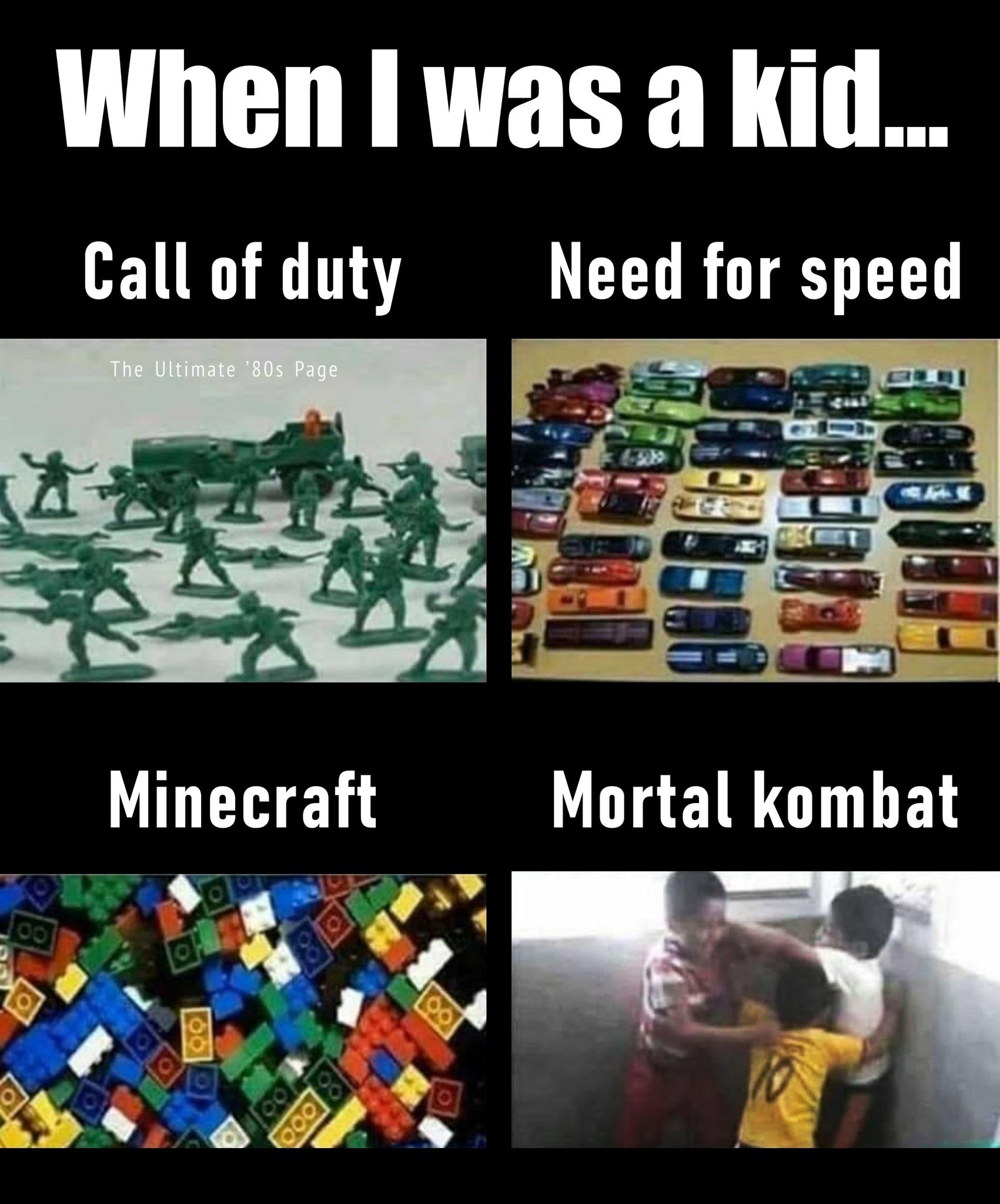 Before digital downloads and DLCs, we had the original analog versions of these games. The graphics were powered by imagination. 💪