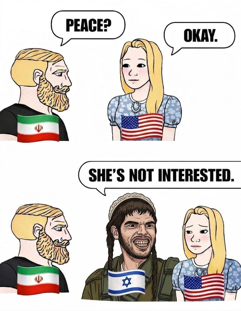 When you're trying to make peace but her overprotective 'friend' has other ideas. 😬