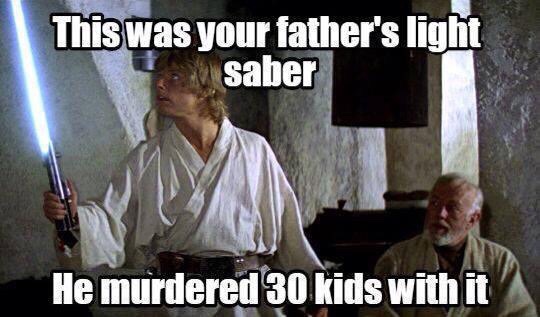 Well, that's one way to break the news about his father's past. 😅