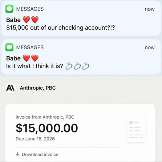 She thinks it's for a ring, but I'm investing in a different kind of long-term relationship. 🤖