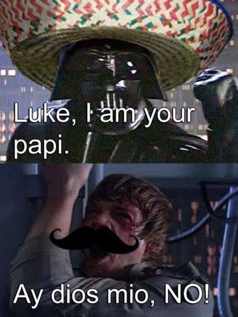 The big reveal, but with a spicy twist. Turns out the dark side has fiestas. 🌶️