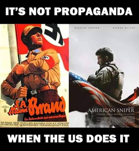 When you realize movie posters have a 'type'. It's called propaganda, but we just call it patriotism. 😉