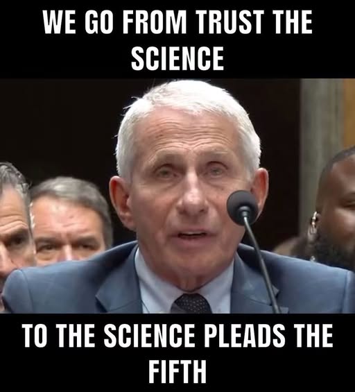 When the science goes from being peer-reviewed to pleading the fifth. 🧐
