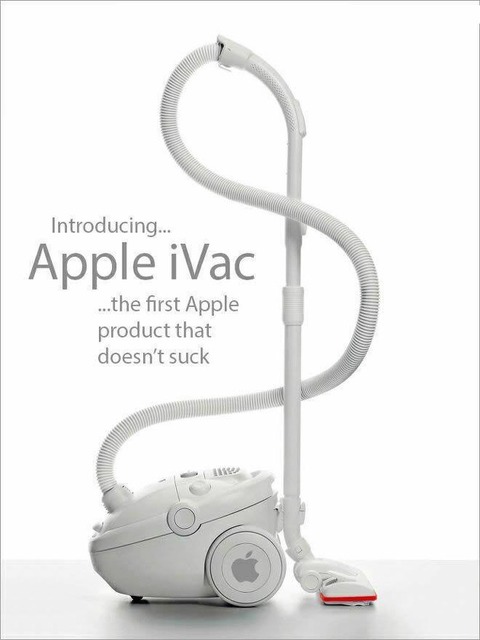 Finally, an Apple product that's actually supposed to suck. The iHose and iDustBag are probably sold separately for $199 each. 😂