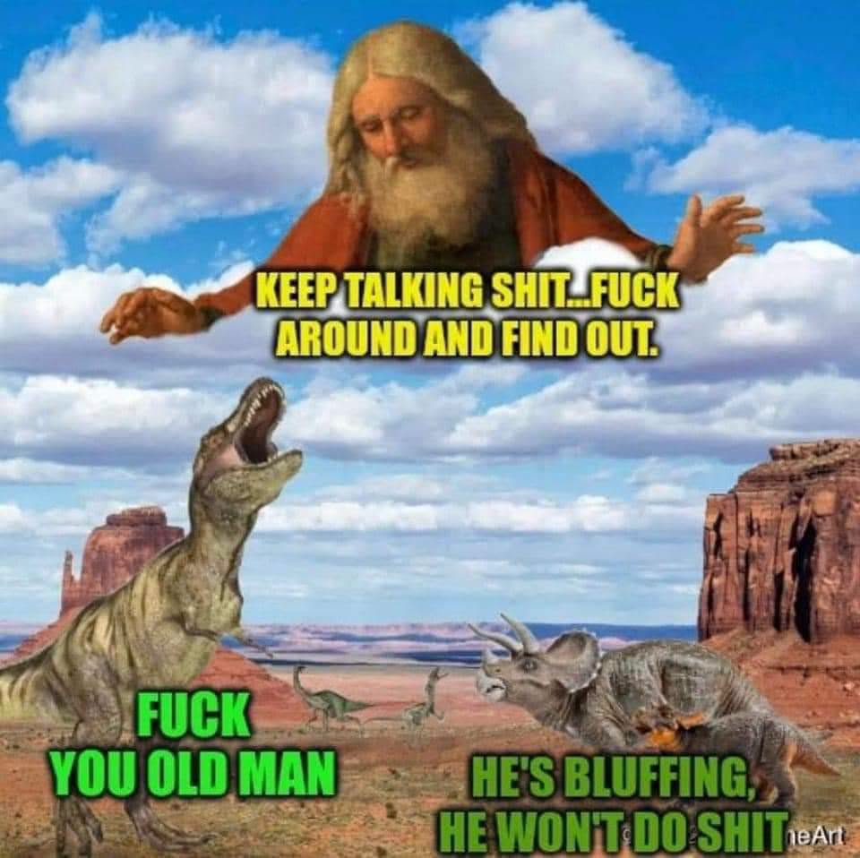 And that, kids, is the real story of dinosaur extinction. They fucked around and found out. ☄️