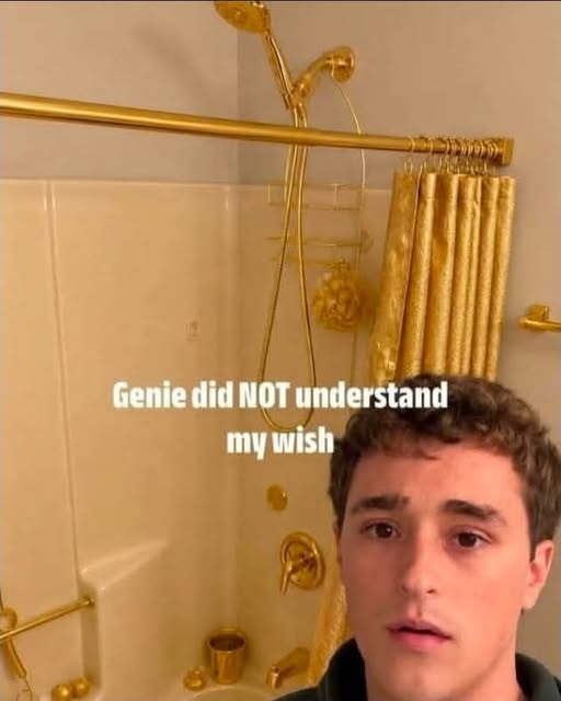 I wished for a 'golden shower,' but this is not what I had in mind. Be specific with your wishes, people! 🤦‍♂️