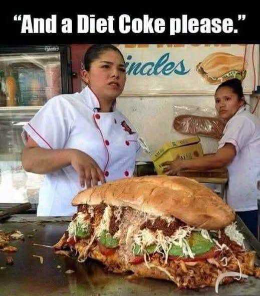 When you order a 10,000 calorie sandwich but you're also on a diet. It's all about balance. 😂