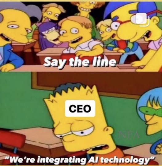 When the investors need their daily dose of buzzwords to keep the stock price up. 📈