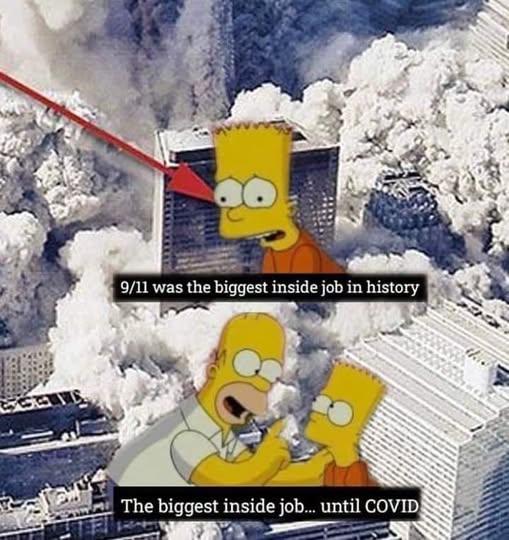 Homer knows there's always a bigger conspiracy theory just around the corner. Stay woke, people! 👁️