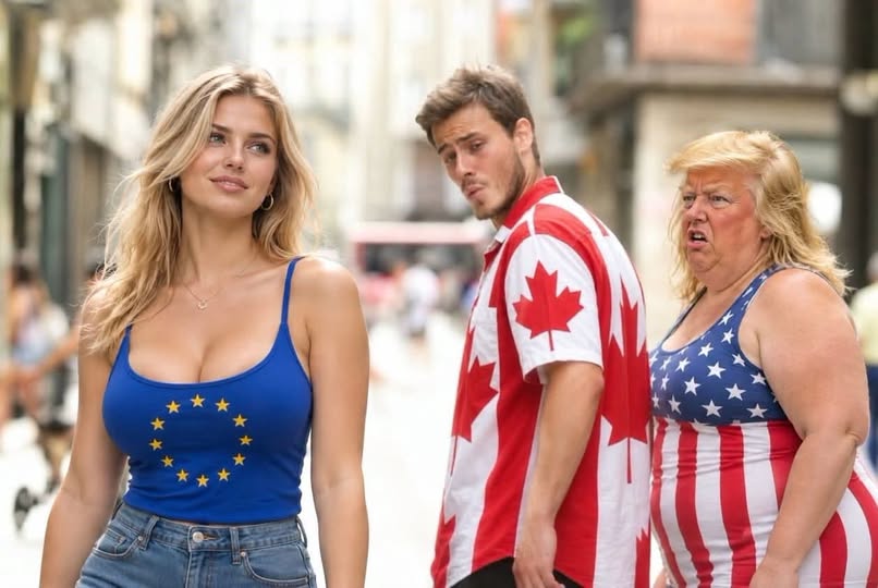 Canada starts rethinking that whole 'best friends forever' thing with America. The EU is looking mighty fine. 👀🍁